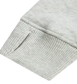 Abercrombie & Fitch Hættetrøje - Lysegråmeleret m. Print