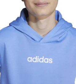 adidas Performance Hættetrøje - J LIN FL HD - Blufus/White