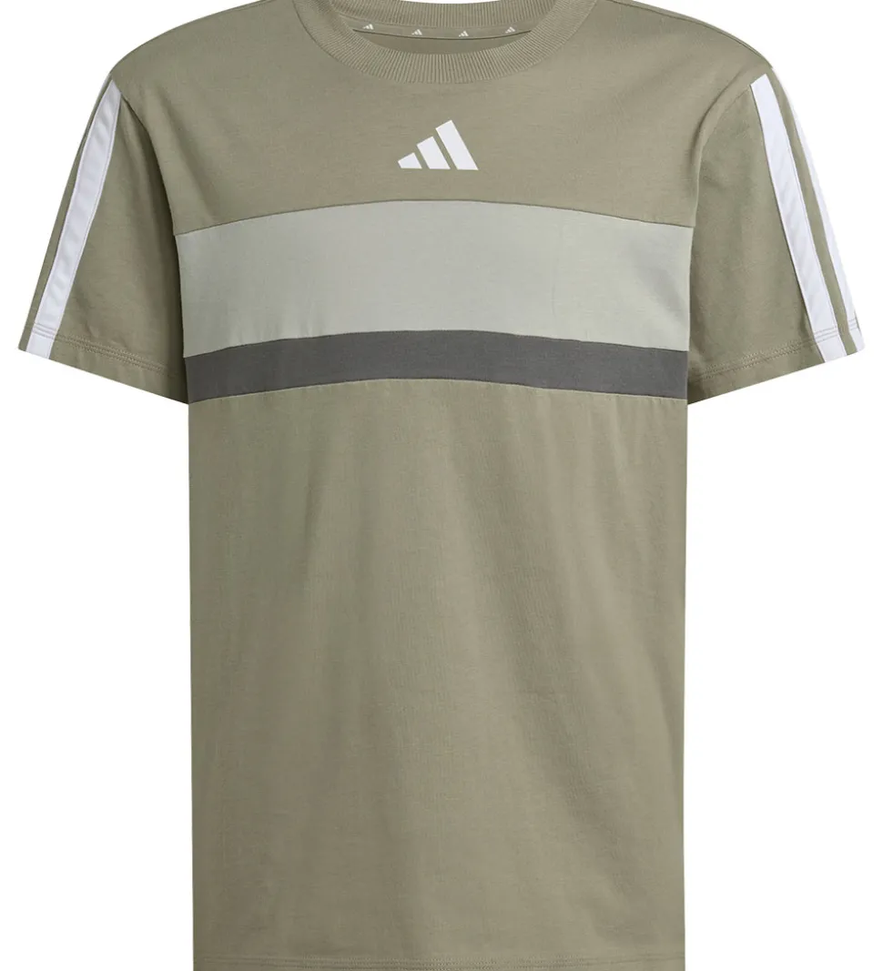 adidas Performance T-Shirt - J 3S TIB T - SILPEB/METGRY/GRESIX