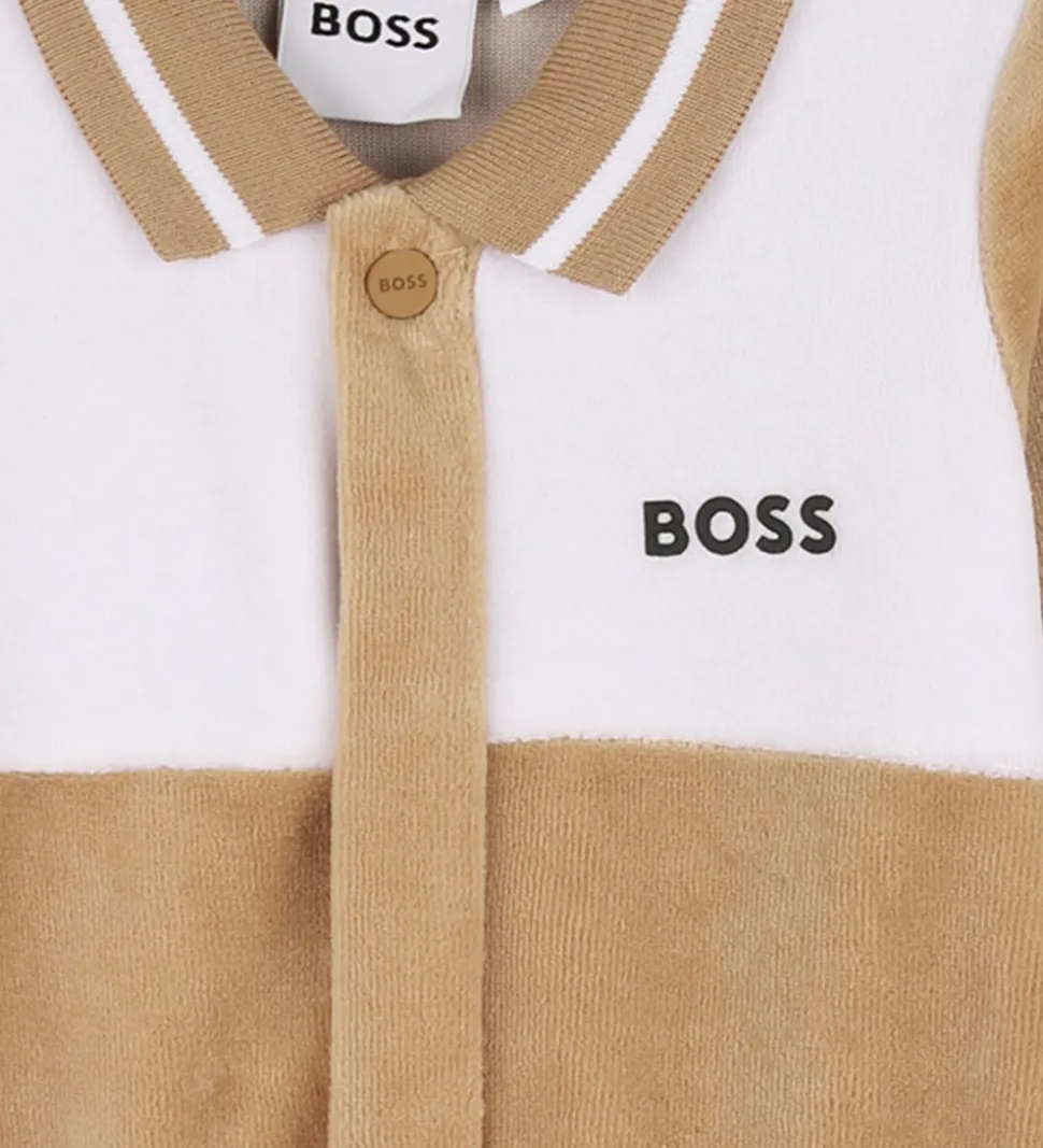 BOSS Gaveæske - Natdragt - Velour - Cookie/Hvid