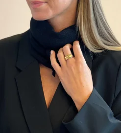 By Stær Tørklæde - Strik - Rita - 117x32 cm - Sort