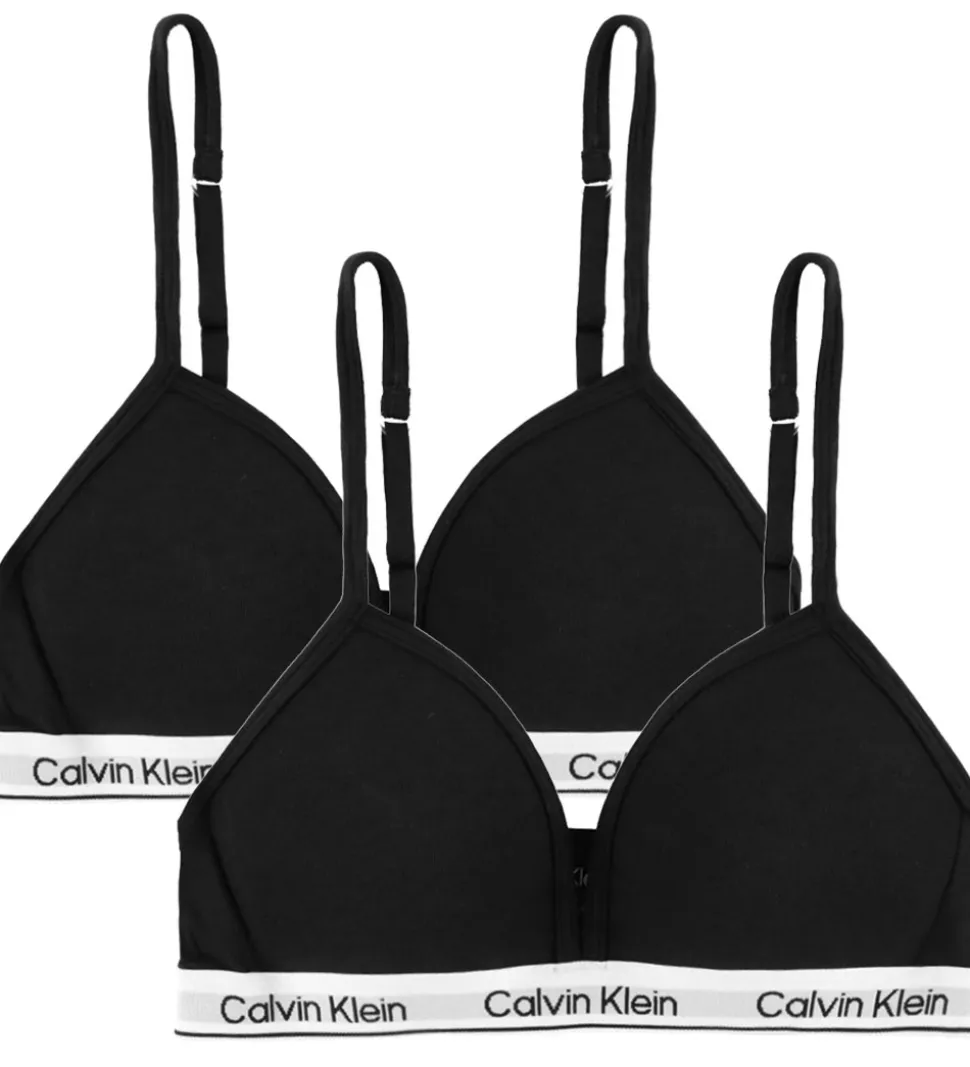 Calvin Klein BH u. Bøjle - Triangle - 2-pak - Sort