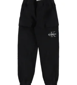 Calvin Klein Bukser - Essential Woven Cargo - Ck Black