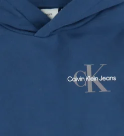 Calvin Klein Hættetrøje - Small Monogram - Blue Jean