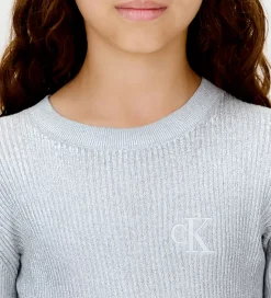 Calvin Klein Kjole - Rib - Silvergrey
