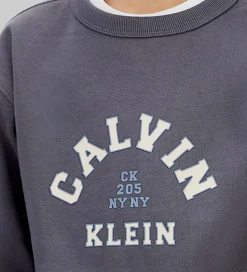 Calvin Klein Sweatshirt - Varsity - Coal Grey