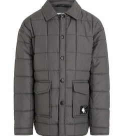Calvin Klein Termojakke - Quilted Badge - Mørkegrå
