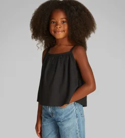 Calvin Klein Top - Rib - Crinkle Strap - Ck Black