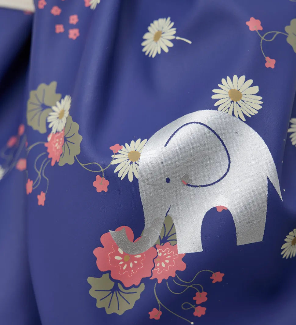 CeLaVi Luffer m. Fleece - PU - Skipper Blue m. Blomster