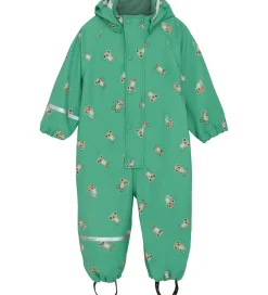 CeLaVi Regndragt m. Fleece - PU - Green Spruce