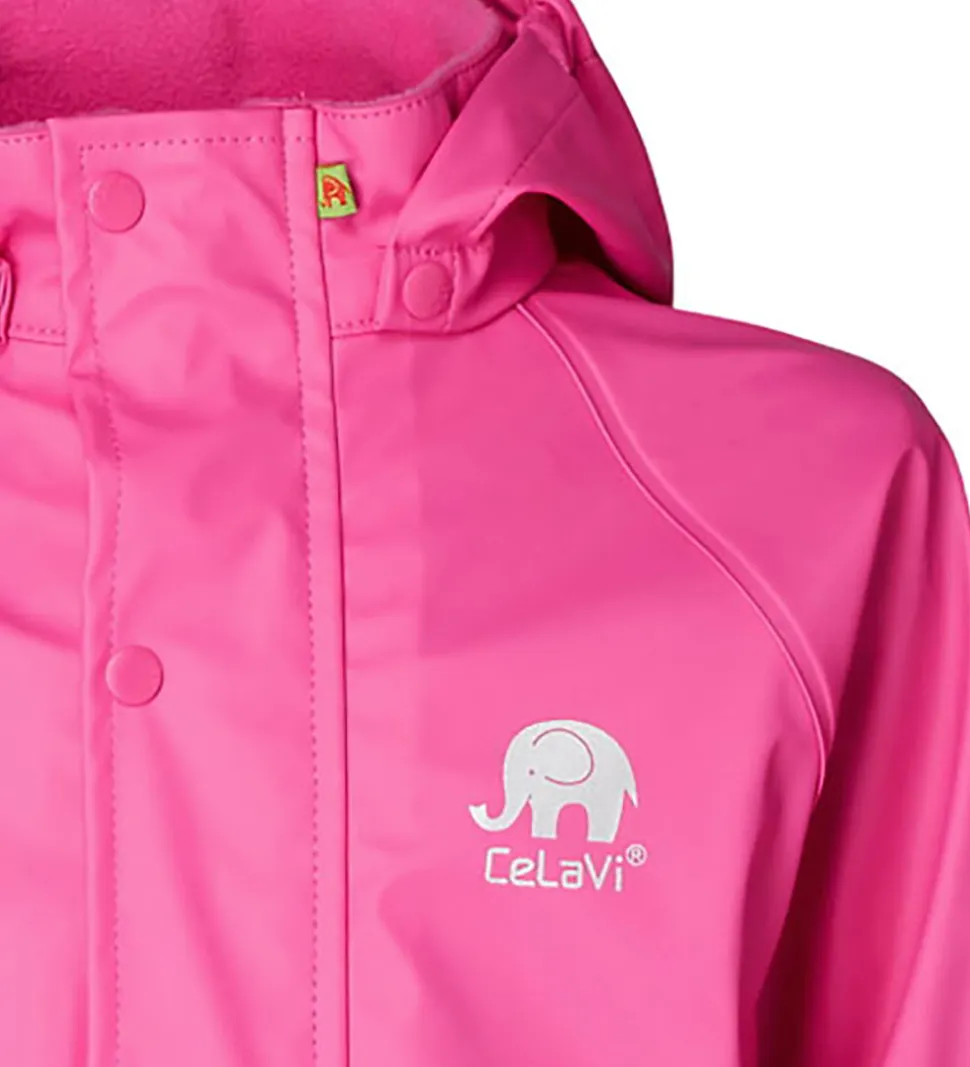 CeLaVi Regnjakke - PU - Real pink