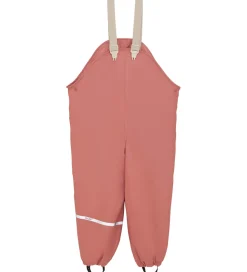 CeLaVi Regntøj m. Seler/Fleece - Recycle PU - Brick Dust m. Prin