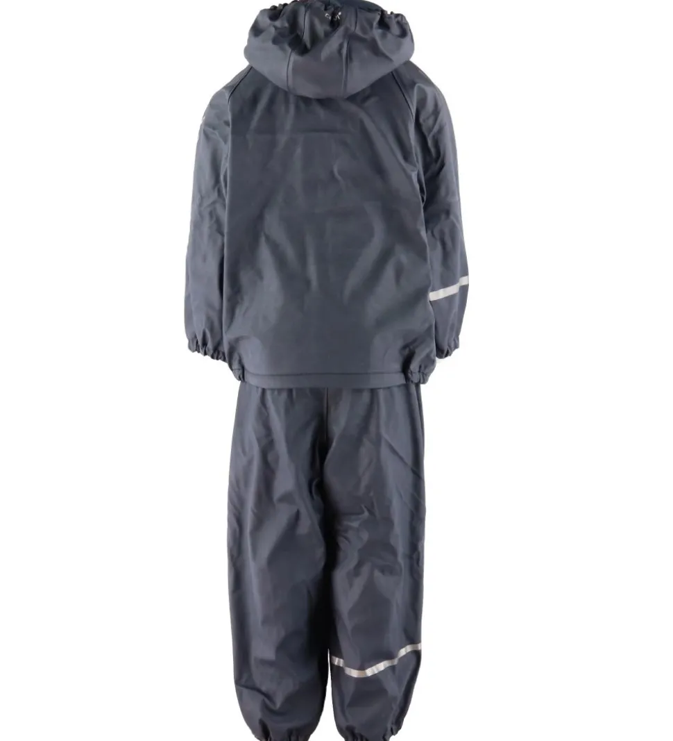 CeLaVi Regntøj m. Seler/Fleece - Recycle PU - Dark Navy