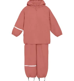 CeLaVi Regntøj m. Seler/Fleece - Recycle PU - Brick Dust