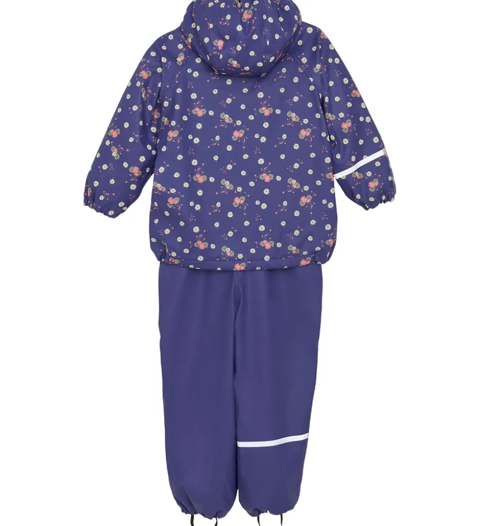 CeLaVi Regntøj m. Seler/Fleece - Recycle PU - Skipper Blue m. Pr