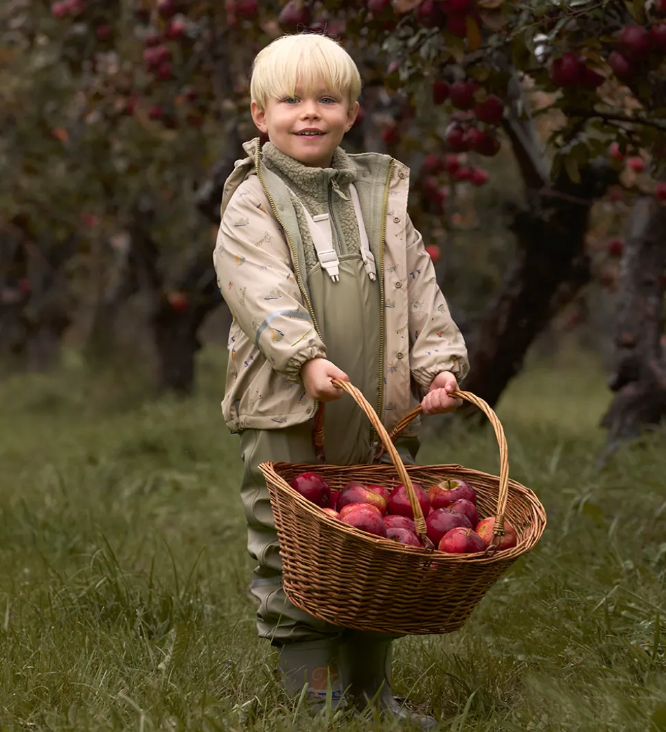 CeLaVi Regntøj m. Seler/Fleece - Recycle PU - White Pepper m. Pr