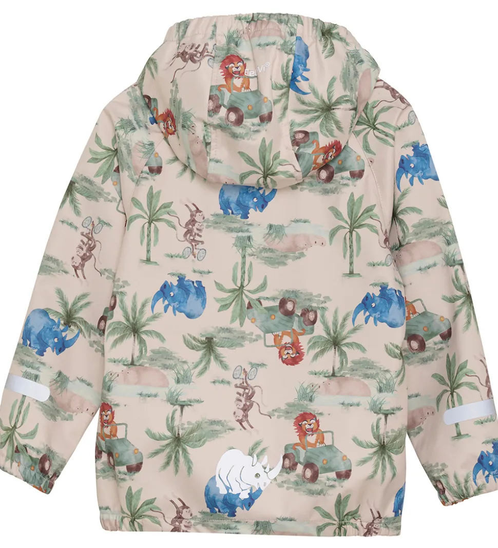 CeLaVi Softshelljakke - Dress Blues/Creme m. Elefanter