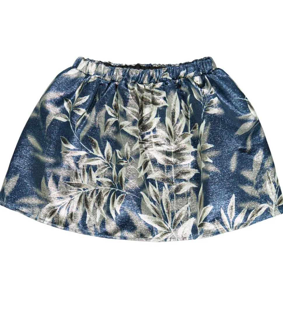 Christina Rohde Nederdel - Blå m. Sølv Blade