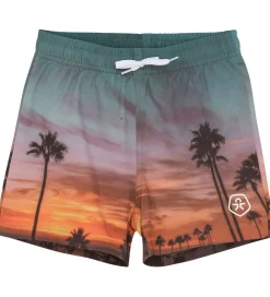 Color Kids Badeshorts - AOP - Orange Pop