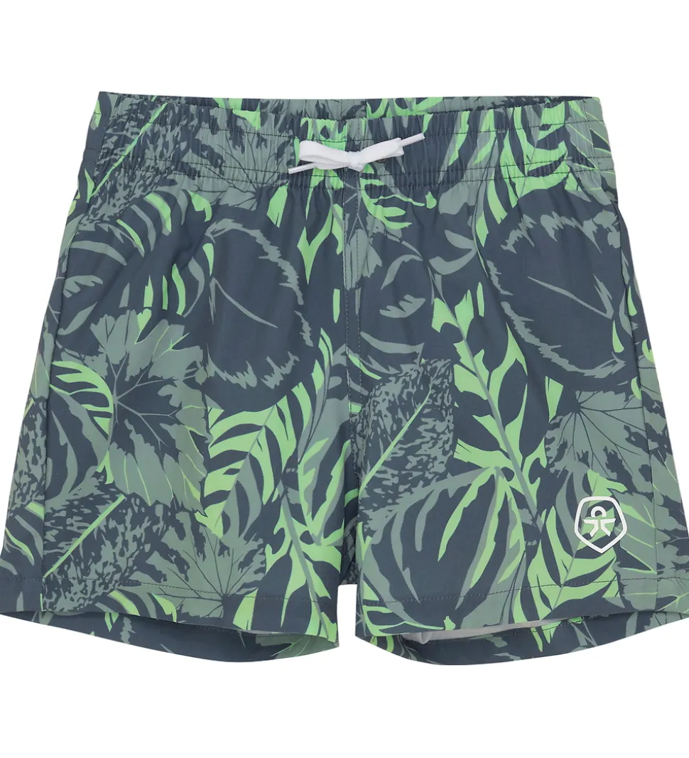 Color Kids Badeshorts - AOP - Iceberg Green