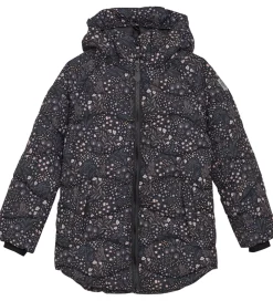 Color Kids Dynejakke - Quilt - Phantom m. Blomster