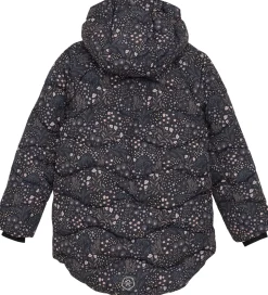 Color Kids Dynejakke - Quilt - Phantom m. Blomster