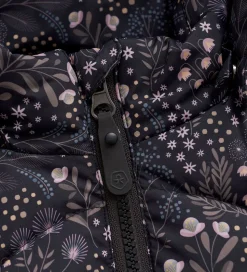 Color Kids Dynejakke - Quilt - Phantom m. Blomster