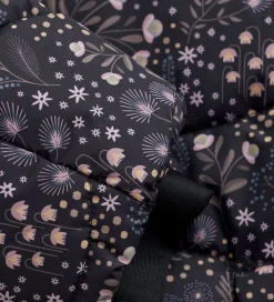 Color Kids Dynejakke - Quilt - Phantom m. Blomster