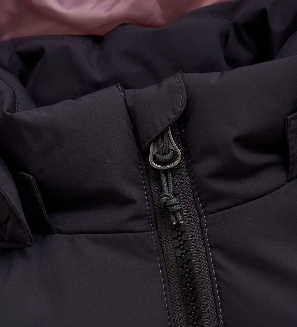 Color Kids Dynejakke - Quilt - Phantom m. Blomster