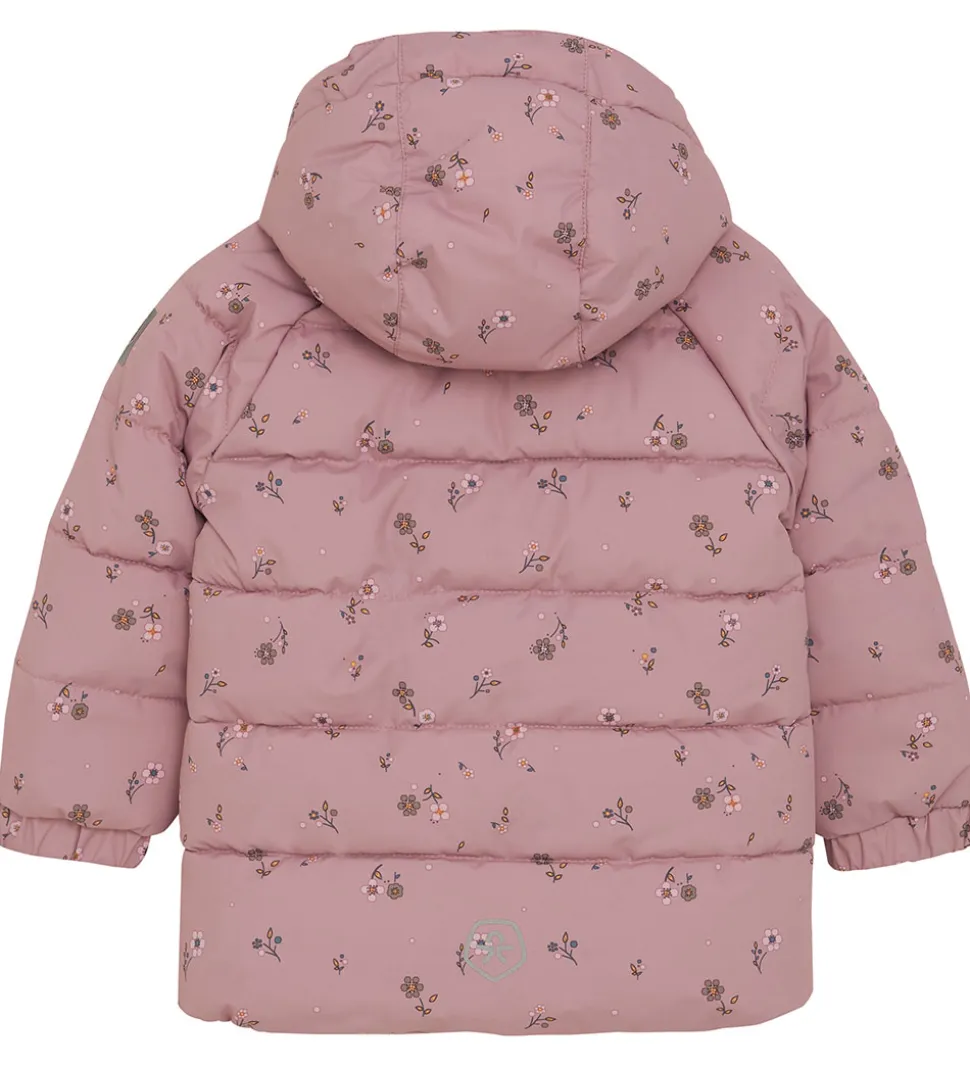 Color Kids Dynejakke - Woodrose m. Blomster