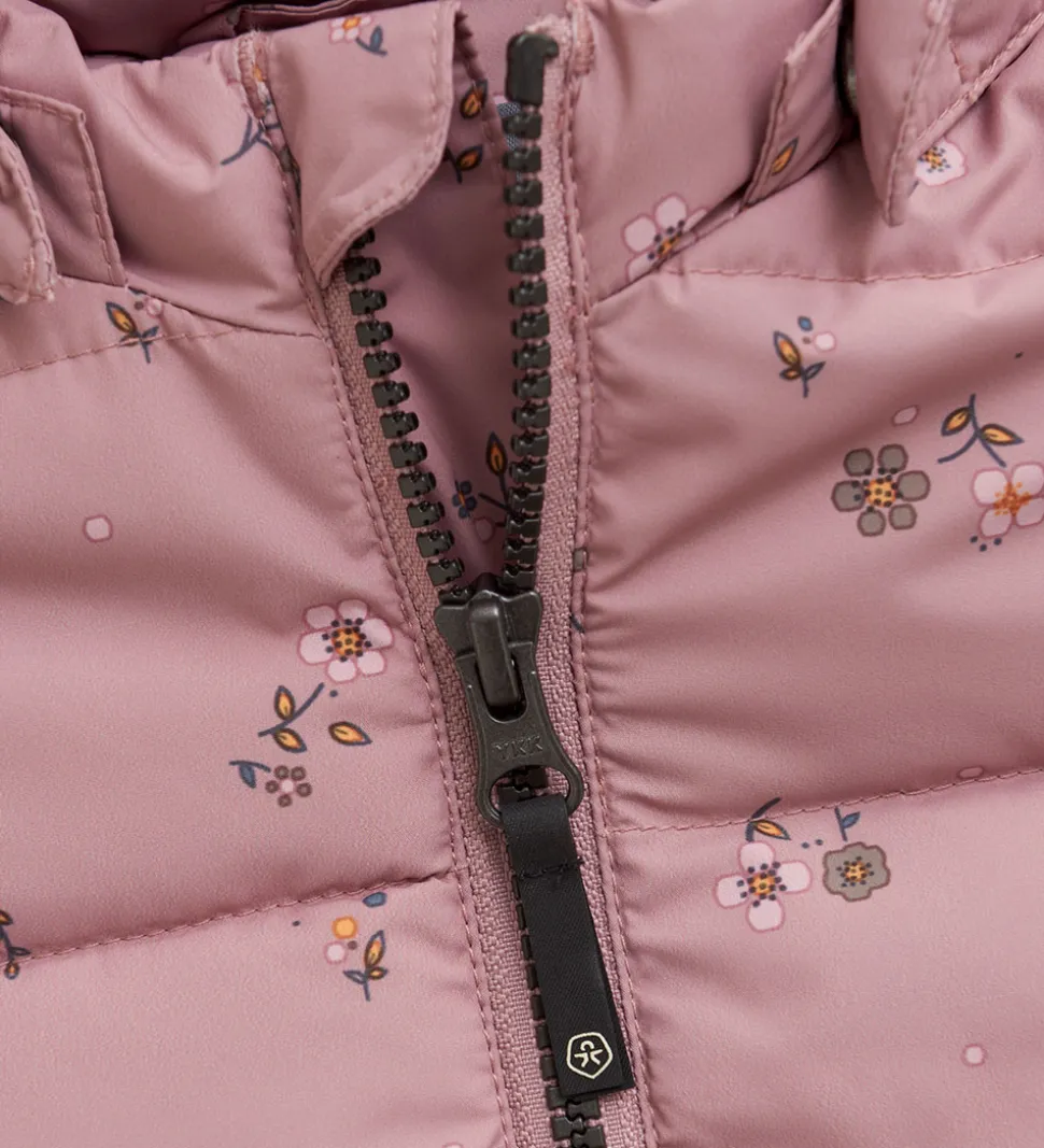 Color Kids Dynejakke - Woodrose m. Blomster