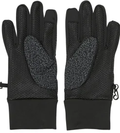 Color Kids Handsker - Softshell - Sort