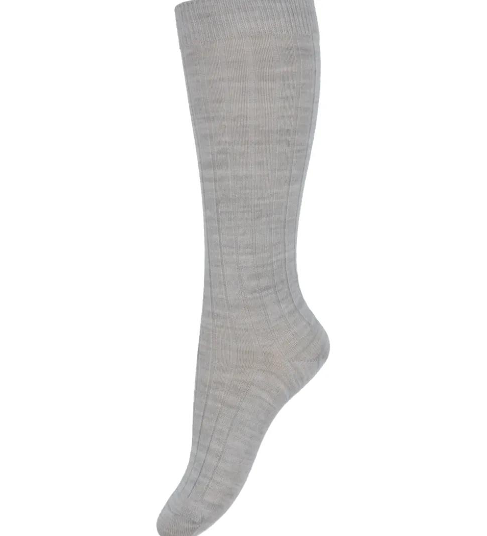 Condor Knæstrømper - Rib - Uld - Lead