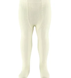 Condor Strømpebukser - Rib - Uld - Cream