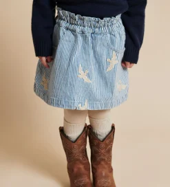 Copenhagen Colors Nederdel - Denim Blue Stripe