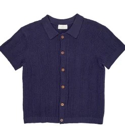 Copenhagen Colors Skjorte k/æ - Strik - Navy