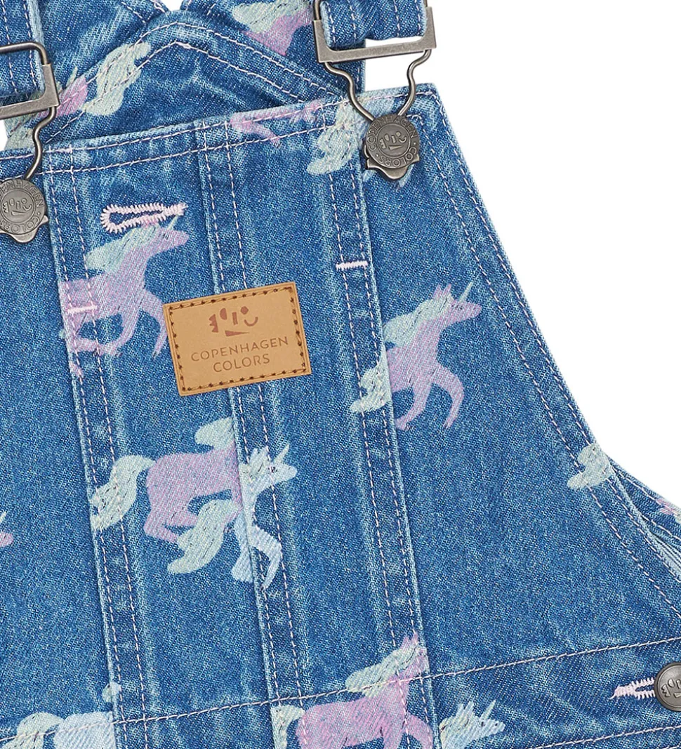 Copenhagen Colors Spencer - Denim - Unicorn Print - Blå