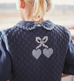 Copenhagen Colors Vest - Quiltet - Brun/Blå Tern