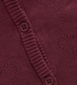 Creamie Cardigan - Viskose/Nylon - Pointelle - Vineyard Wine
