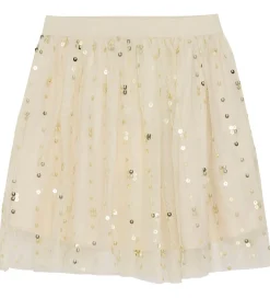 Creamie Nederdel - Tyl - Sequins - Buttercream