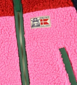 Danefæ Fleecejakke - Danebaever - Red/Navy/Spicy Pink