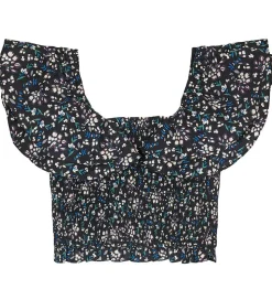 Designers Remix Top - Sandrine - Black Flower Print