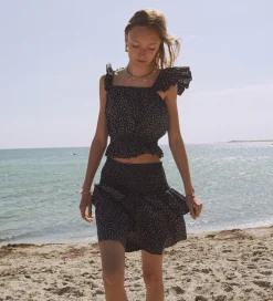 Designers Remix Top - Serena Flare - Navy/Mini Flower