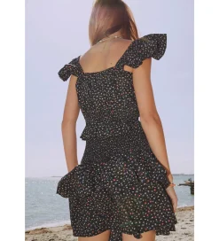 Designers Remix Top - Serena Flare - Navy/Mini Flower