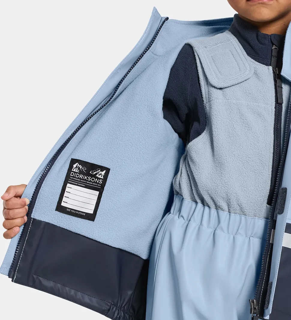 Didriksons Regntøj m. Fleece - Boardman - PU - Cloud Blue