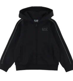 EA7 Cardigan - Sort m. Grøn