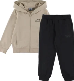 EA7 Sweatsæt - Beige/Sort