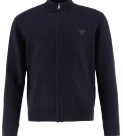 Emporio Armani Cardigan - Strik - Bomuld/Uld - Blue Navy