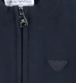 Emporio Armani Cardigan - Bomuld/Uld - Navy