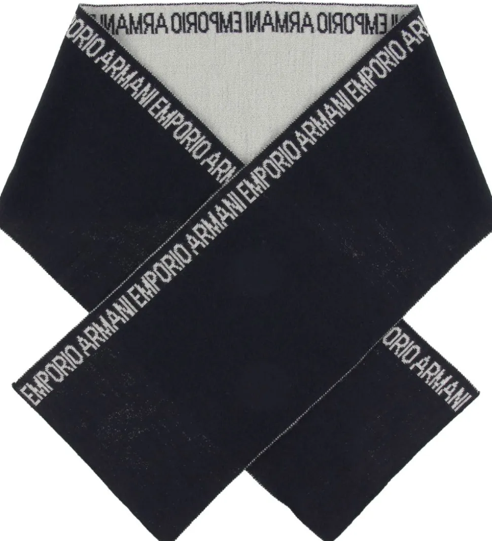 Emporio Armani Halstørklæde - 160x20 - Uld/Akryl - Navy